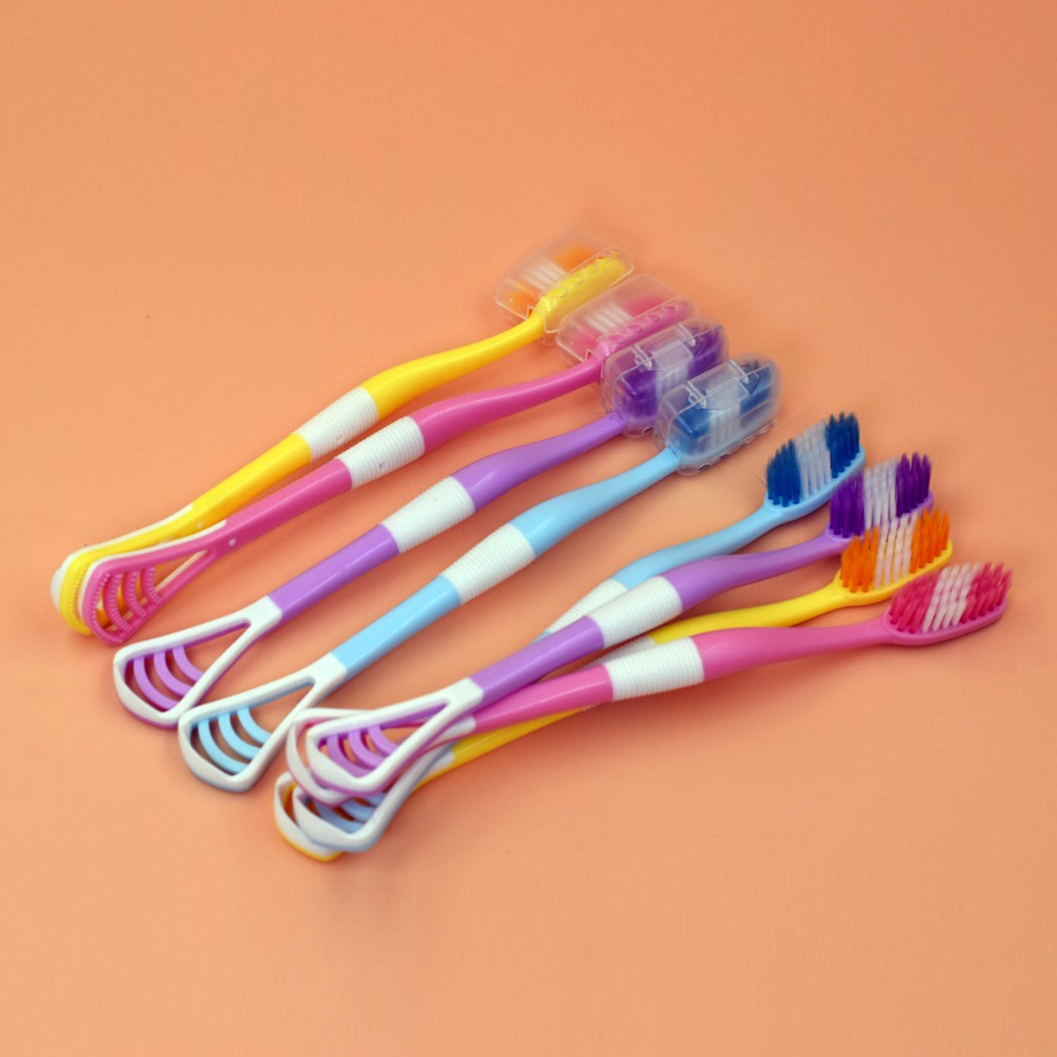 6150 8 Pc 2 in 1 Toothbrush Case widely used in all types of bathroom places for holding and storing toothbrushes and toothpastes of all types of family members etc. DeoDap 6150 8 Pc 2 in 1 Toothbrush Case widely used in all types of bathroom places for holding and storing toothbrushes and toothpastes of all types of family members etc. DeoDap